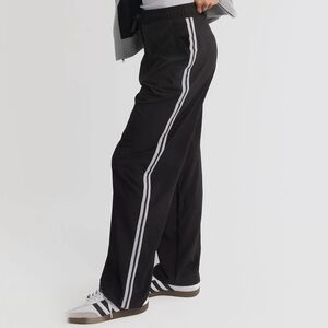 Albion Black Track Pants with White Accents